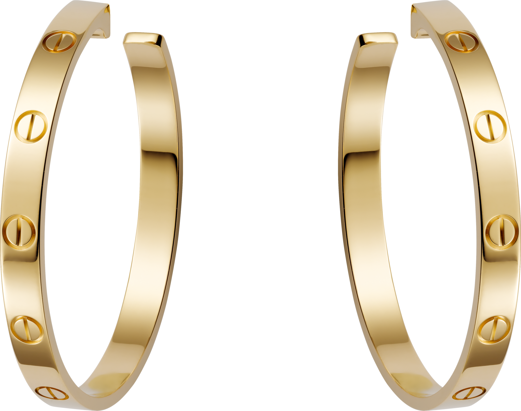 cartier gold earrings