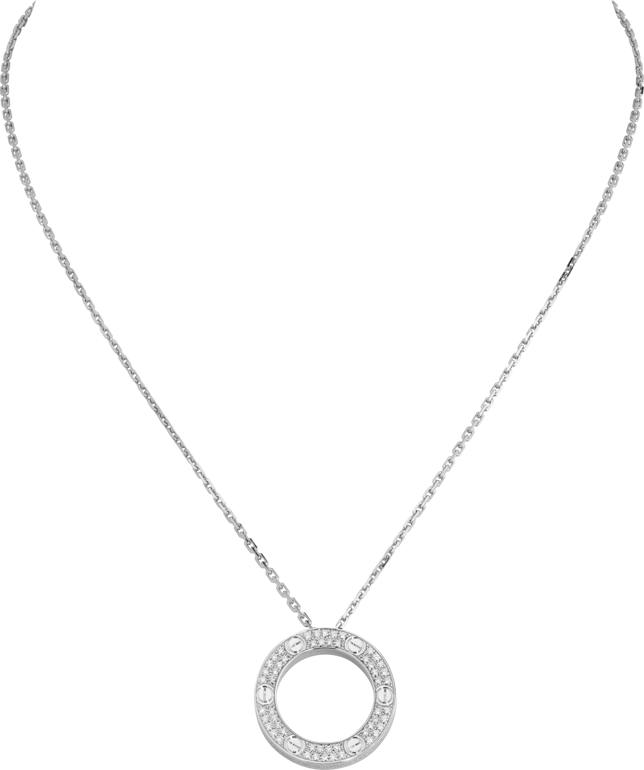 cartier love necklace with diamonds