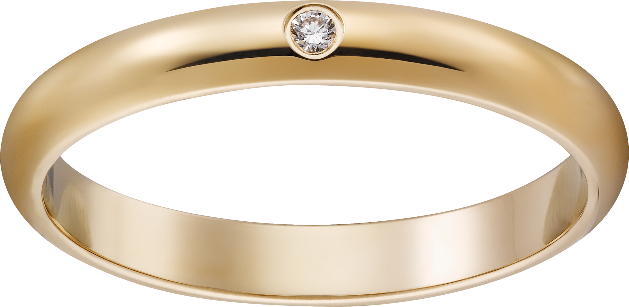 cartier gold band with diamonds