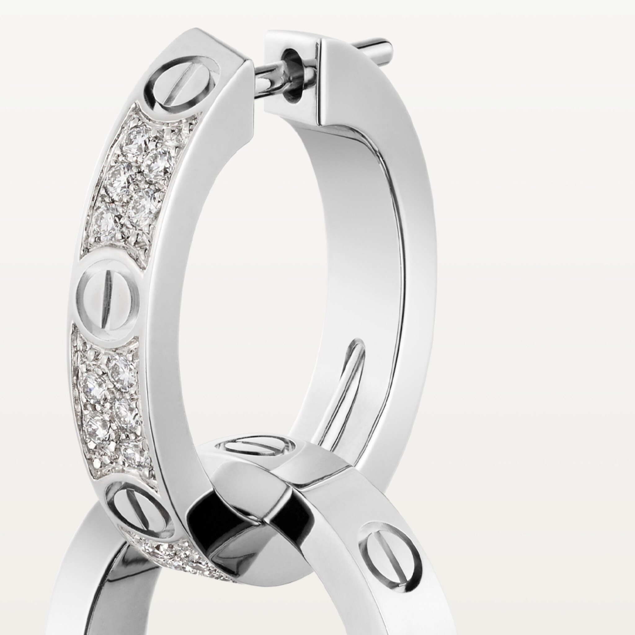 #LOVE# earrings, multiwear, half-paved, image 7