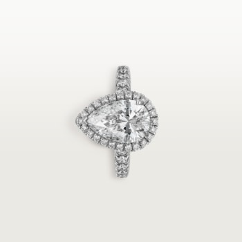 Cartier Destinée solitaire, pear-shaped diamond, paved  Cartier Destinée solitaire, pear-shaped diamond, paved
