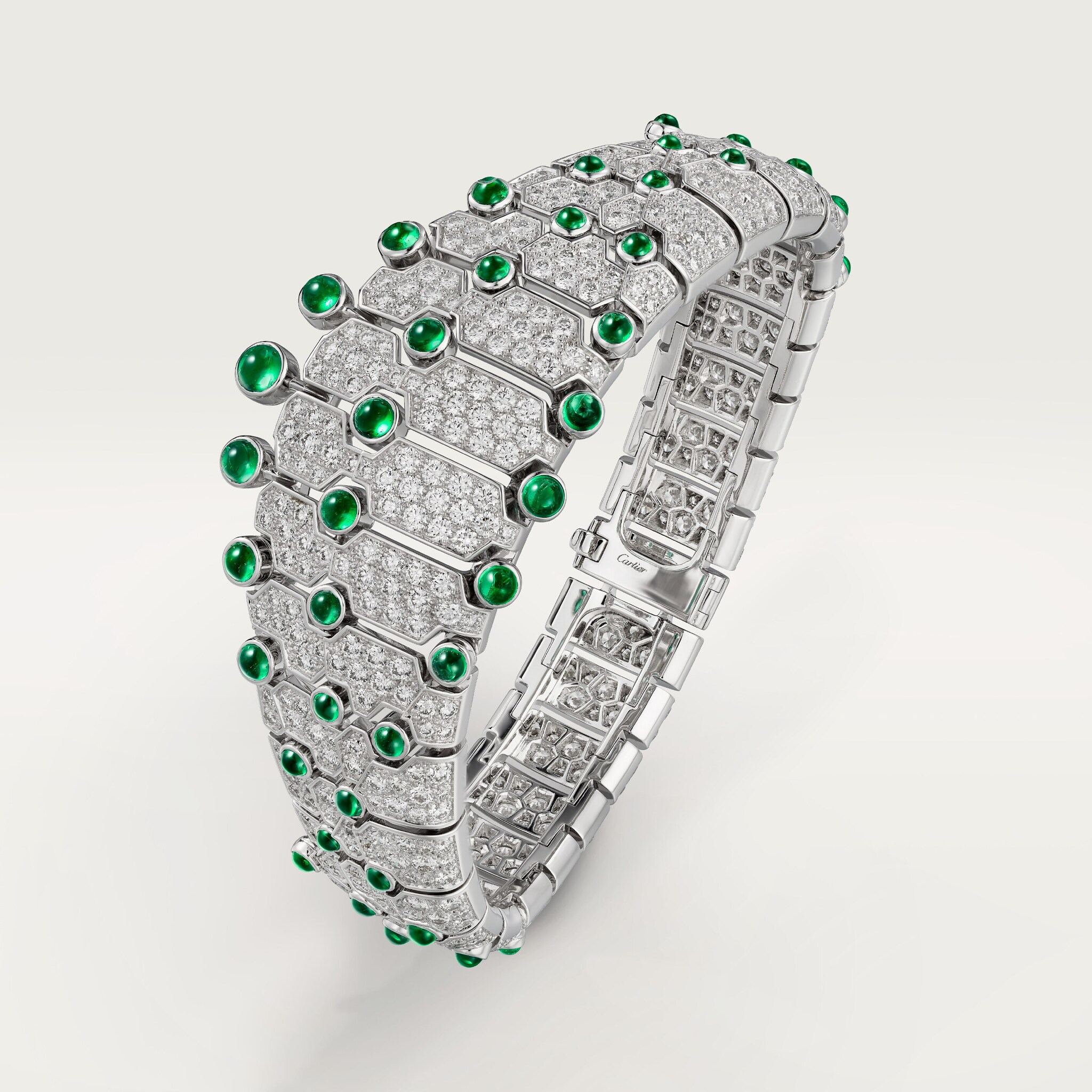 Le Voyage Recommenc&eacute; bracelet, emerald, paved 