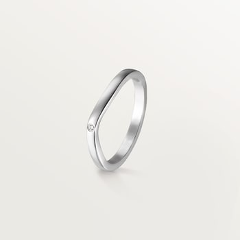 Ballerine wedding band, 2 mm width, 3 diamonds Ballerine wedding band, 2 mm width, 3 diamonds