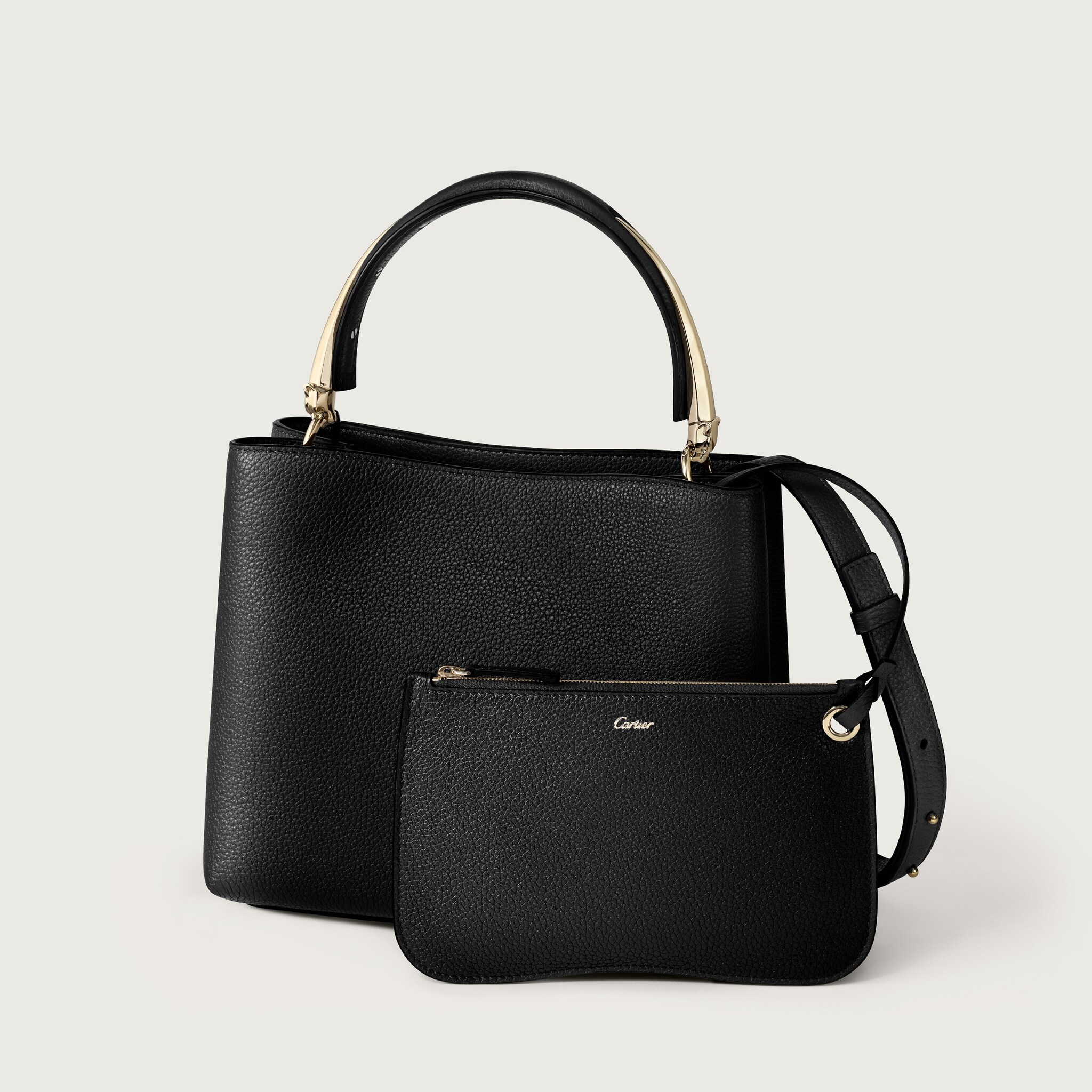 Small model handle bag, Panth&egrave;re Double de Cartier, image 6