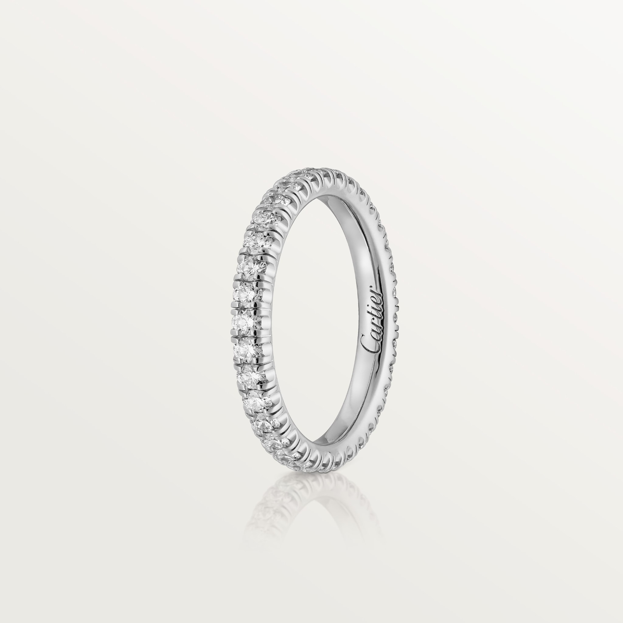 Etincelle de Cartier wedding band, 2 mm width, paved