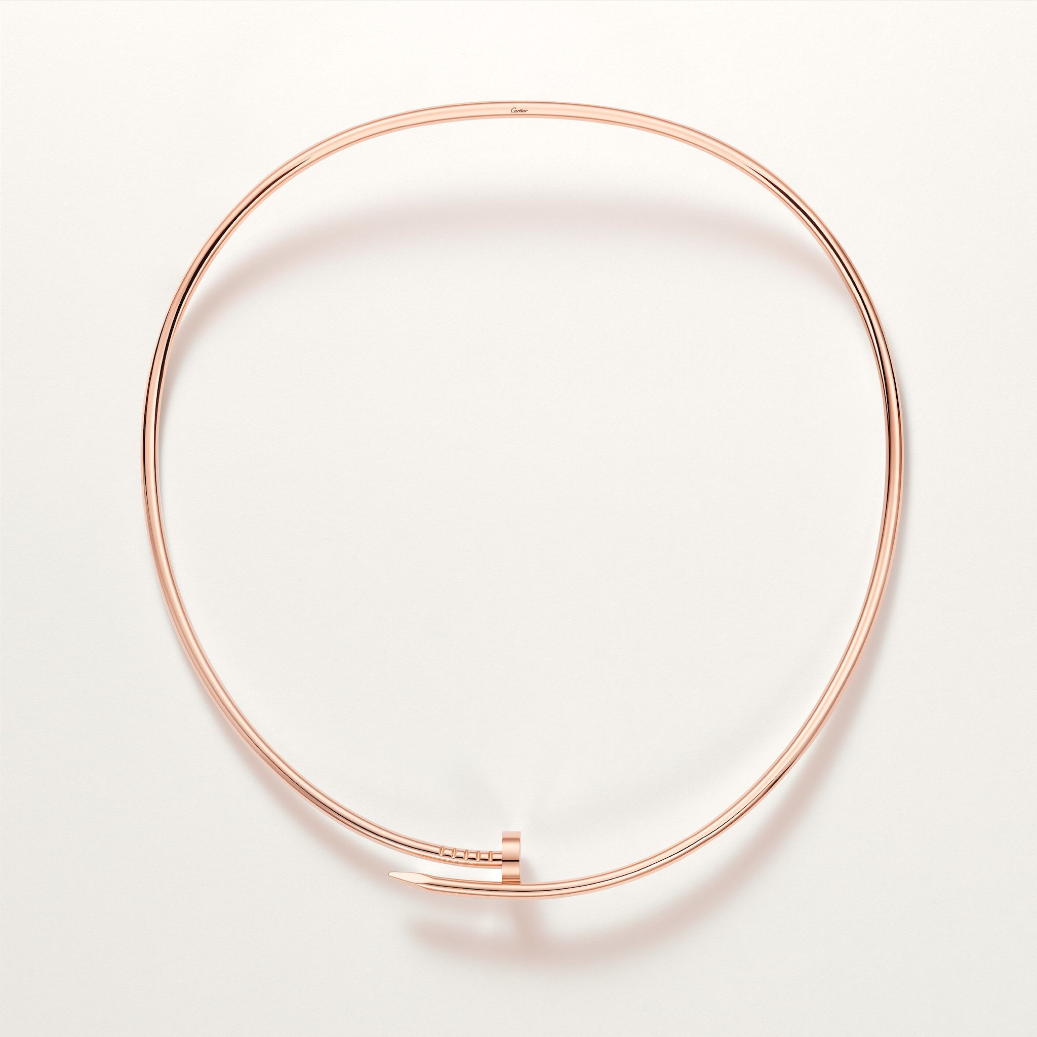 Juste un Clou torque necklace, small model, reverse-set diamonds, image 4