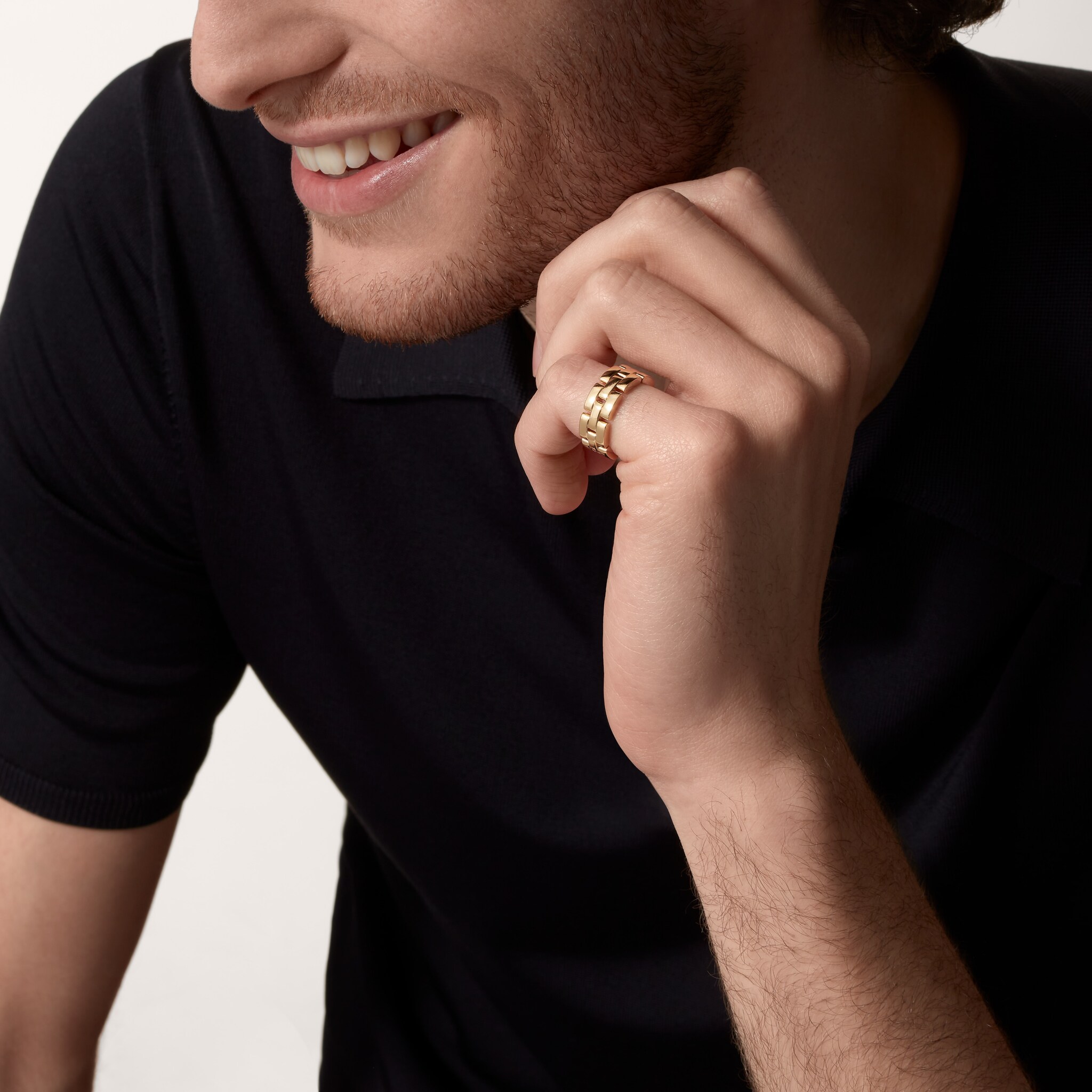 Maillon Panth&egrave;re ring, triple row, image 4