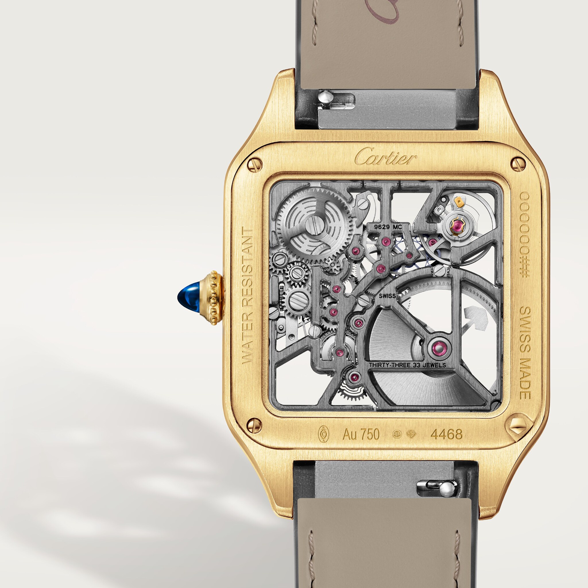 Santos-Dumont skeleton watch equipped with a micro-rotor
