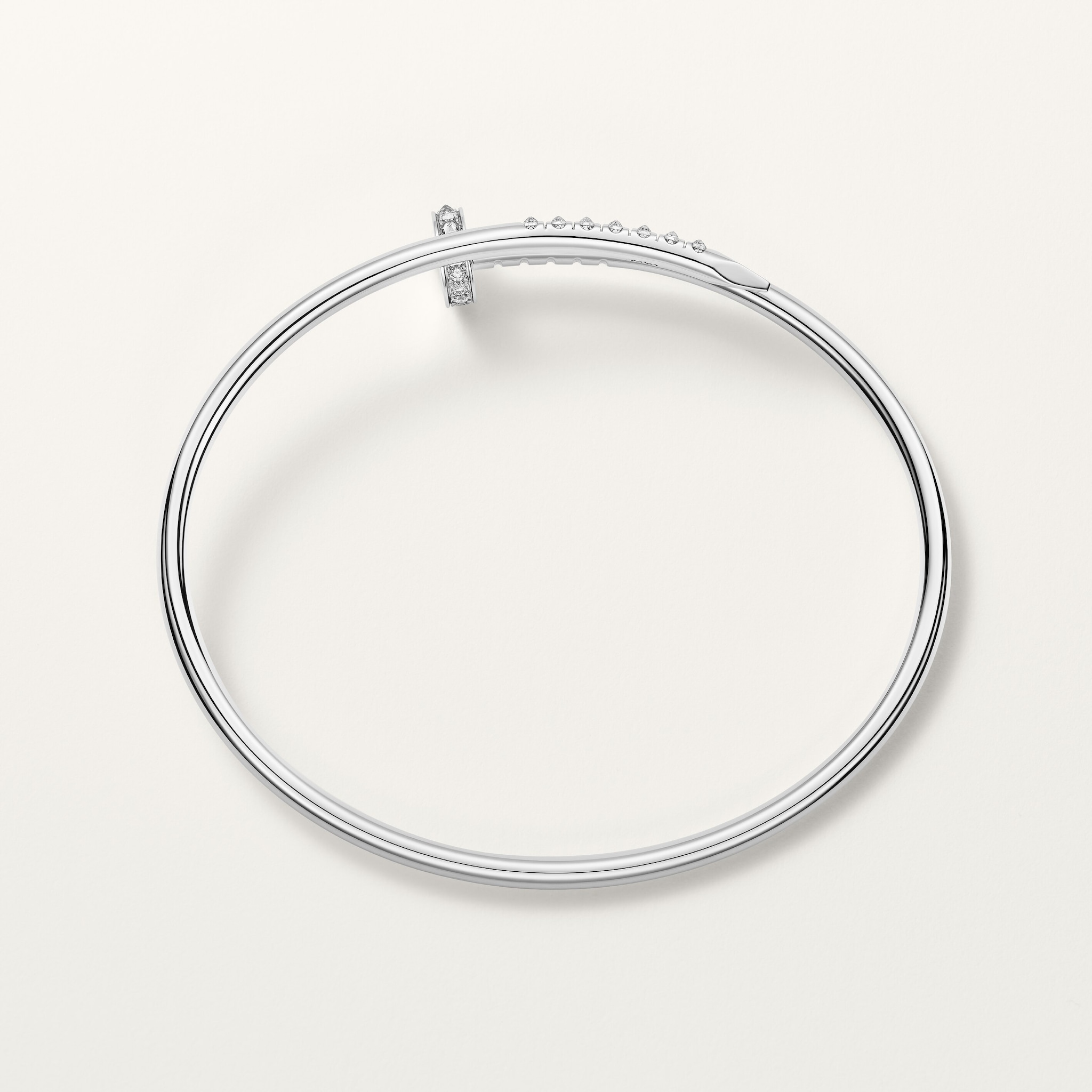 Juste un Clou bracelet, small model, reverse-set diamonds, image 6