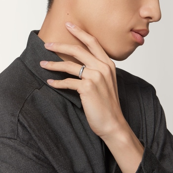 C de Cartier wedding band, 4 mm width, 1 diamond C de Cartier wedding band, 4 mm width, 1 diamond