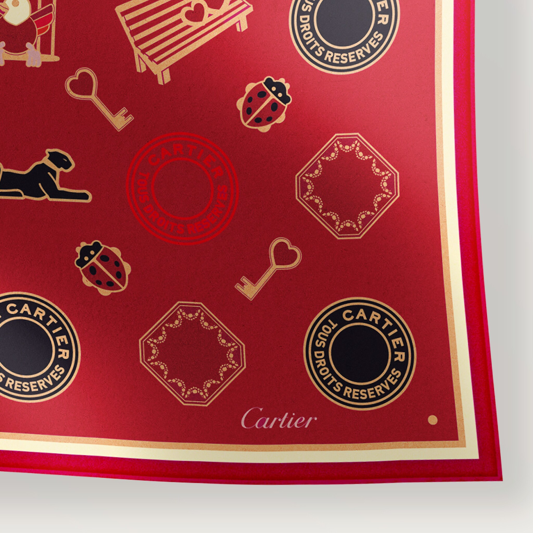 90 scarf, Diabolo de Cartier