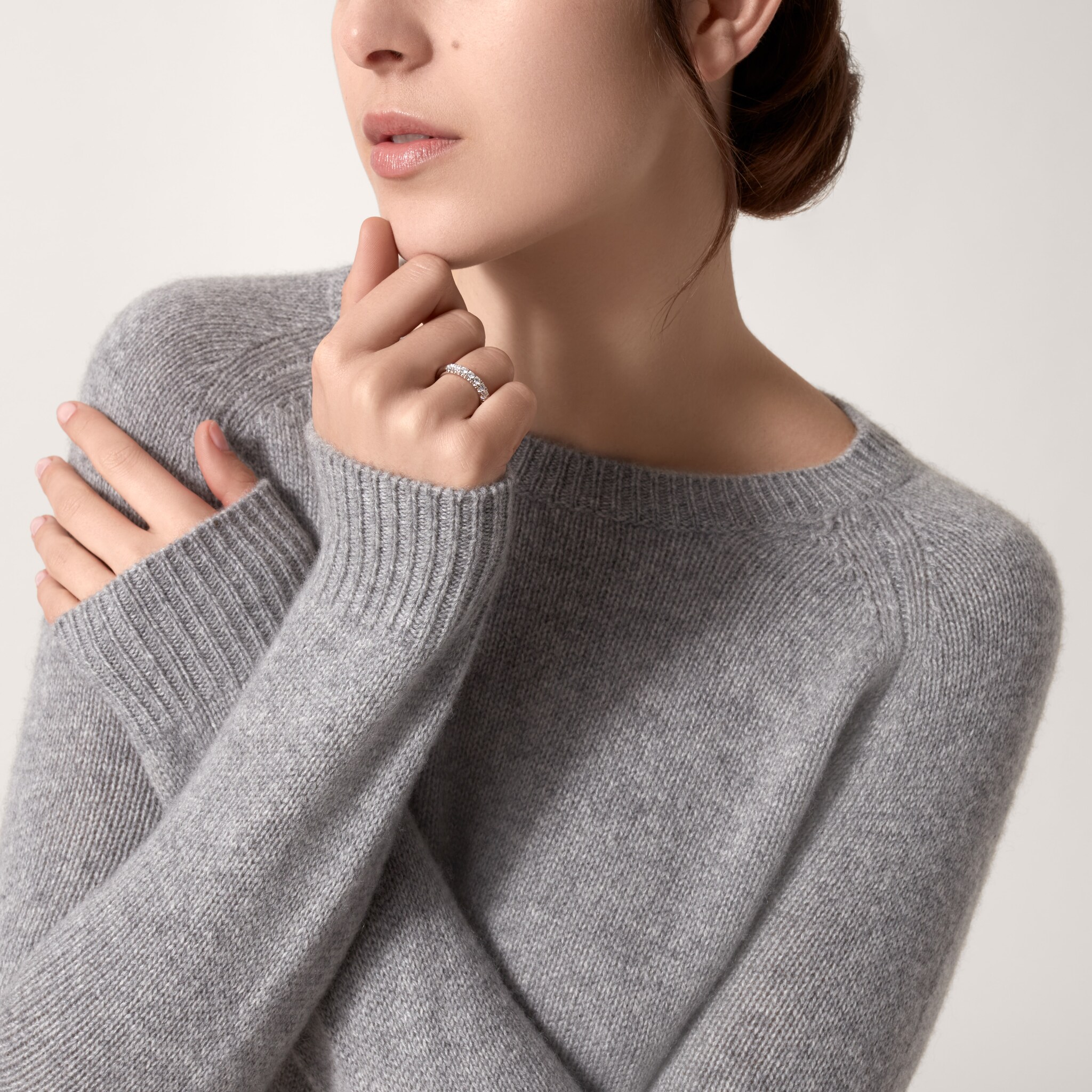 Etincelle de Cartier wedding band, 3.5 mm width, semi-paved