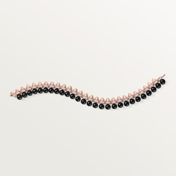 Clash de Cartier bracelet, flexible, onyx, extra-large model, diamonds Clash de Cartier bracelet, flexible, onyx, extra-large model, diamonds
