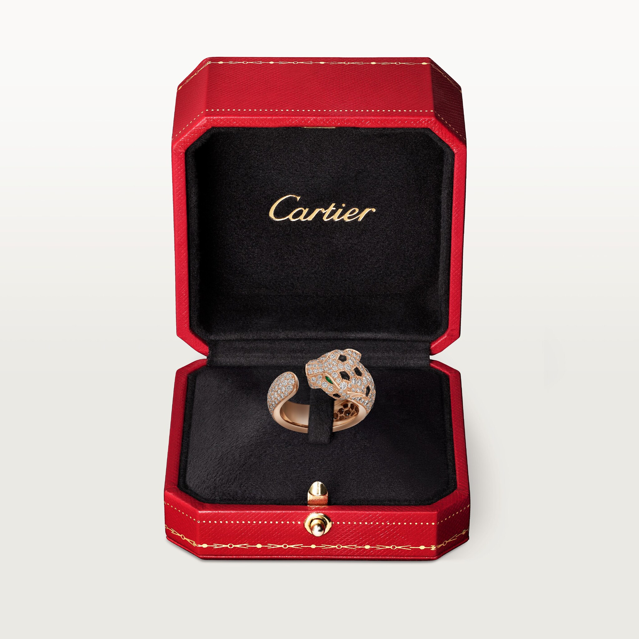 Panth&egrave;re de Cartier ring, medium model, paved, image 7