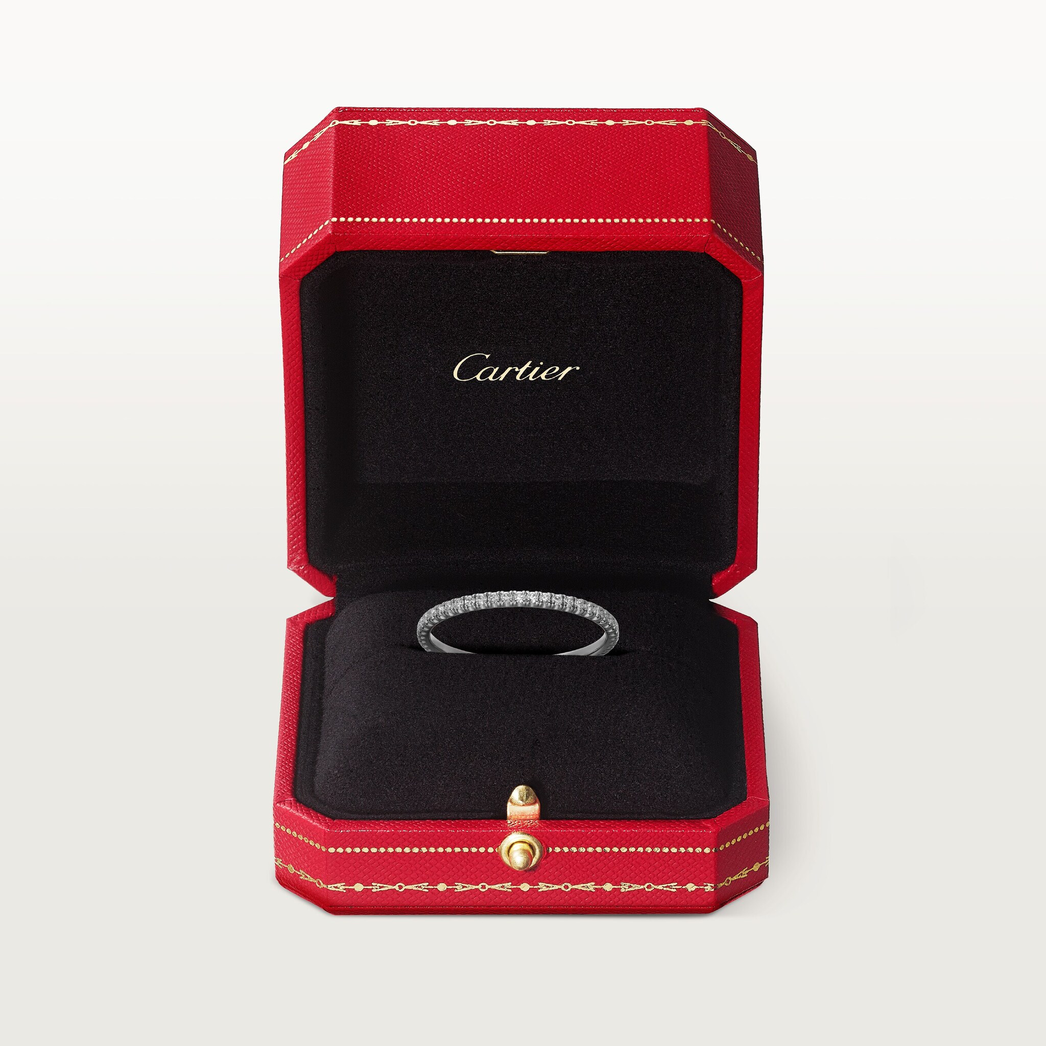 Etincelle de Cartier wedding band, 1.5 mm width, paved, image 6