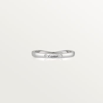 Ballerine wedding band, 2 mm width, 3 diamonds Ballerine wedding band, 2 mm width, 3 diamonds