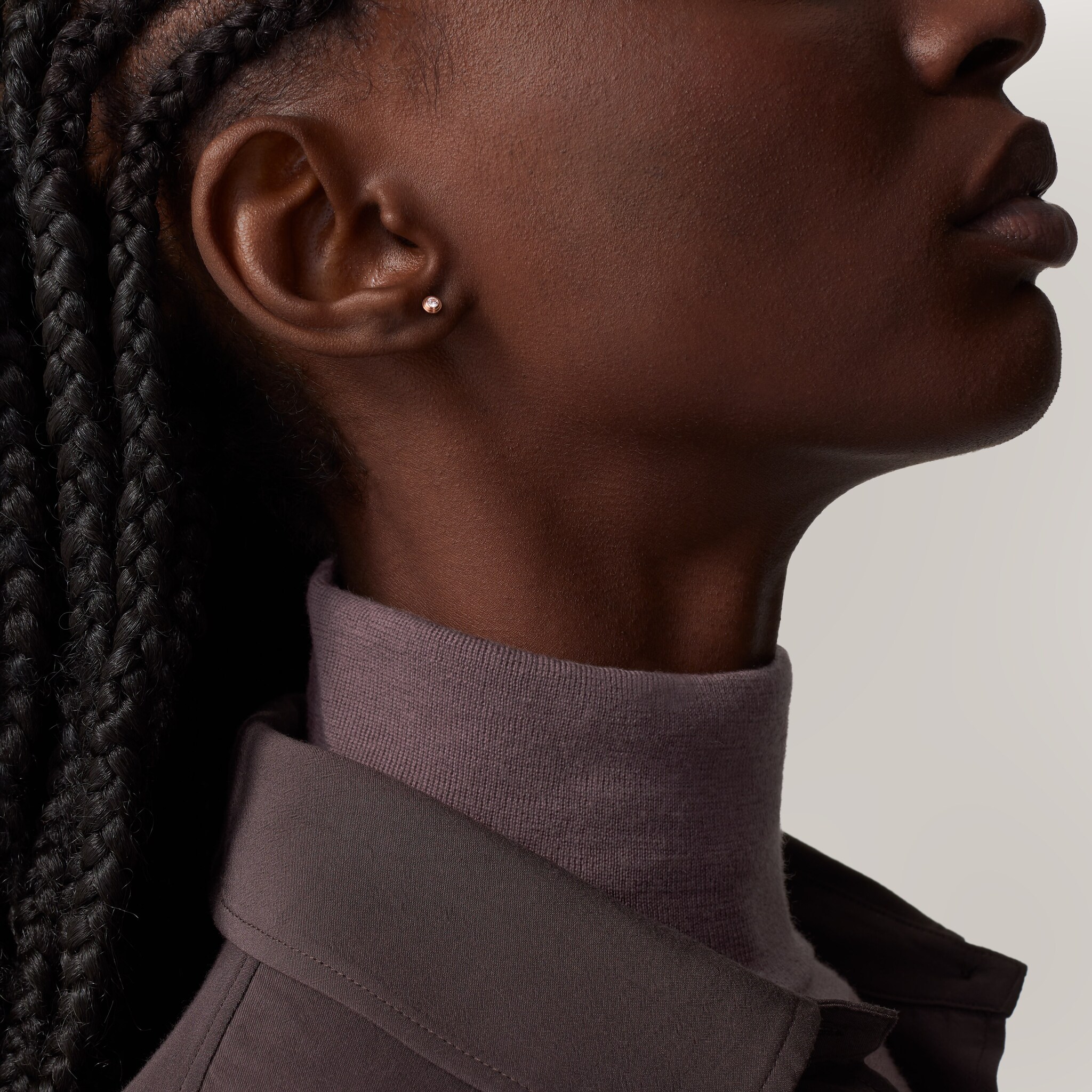 Cartier d'Amour stud earrings, 2 diamonds, mini model