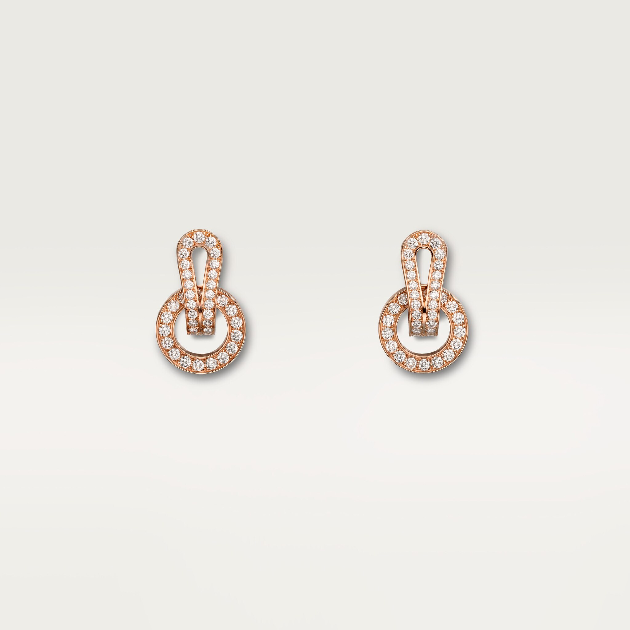 Agrafe earrings, paved