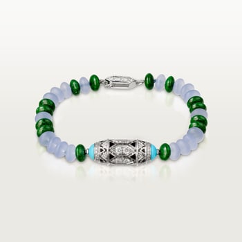 Géometrie & Contrastes bracelet, chalcedony, paved Géometrie & Contrastes bracelet, chalcedony, paved