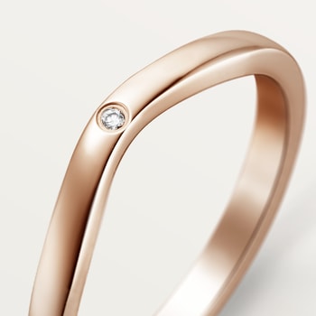 Ballerine wedding band, 2 mm width, 3 diamonds Ballerine wedding band, 2 mm width, 3 diamonds