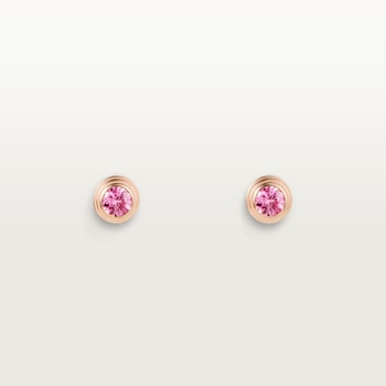 Cartier d'Amour stud earrings, 2 pink sapphires  Cartier d'Amour stud earrings, 2 pink sapphires