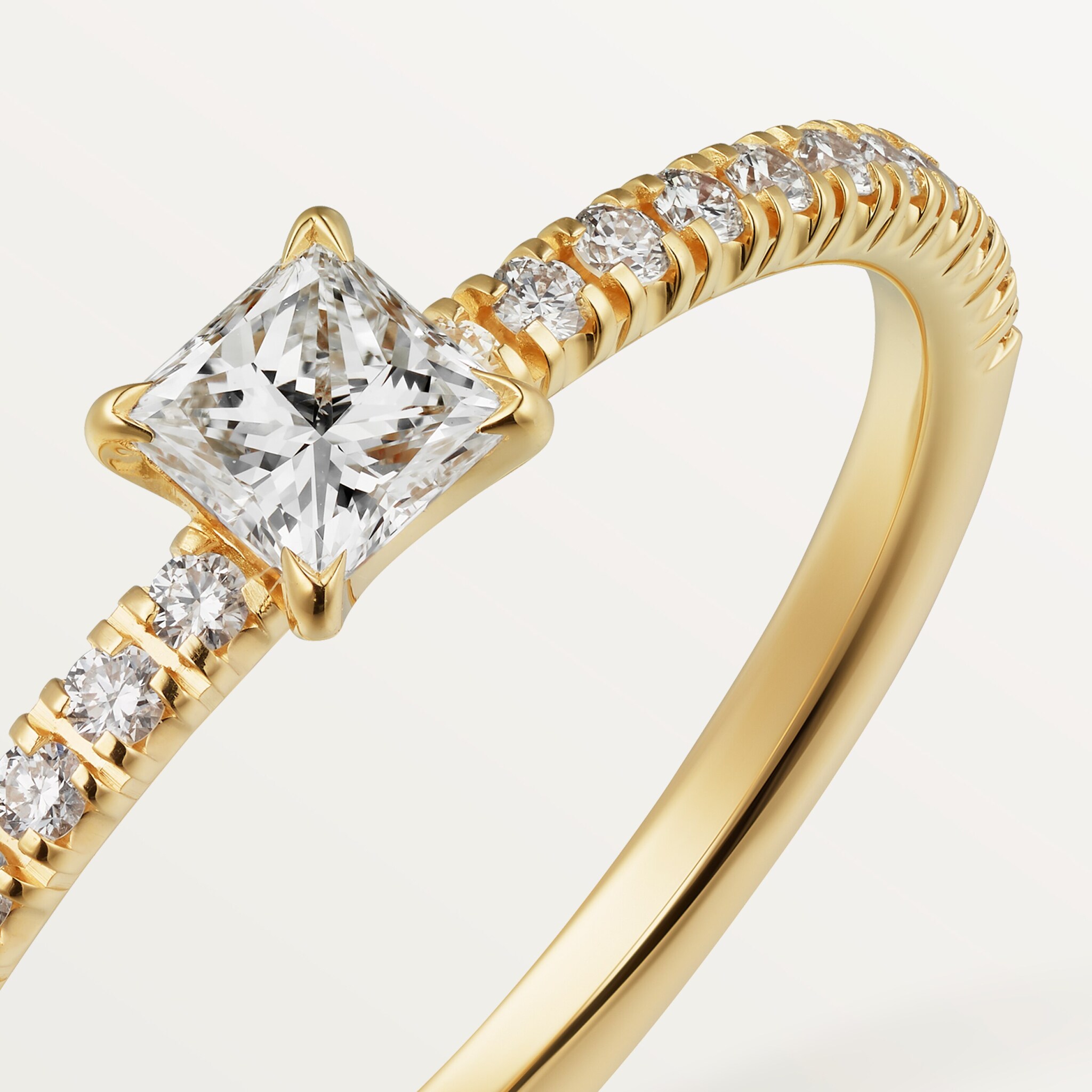Etincelle de Cartier ring, princess-cut diamond, paved, image 6
