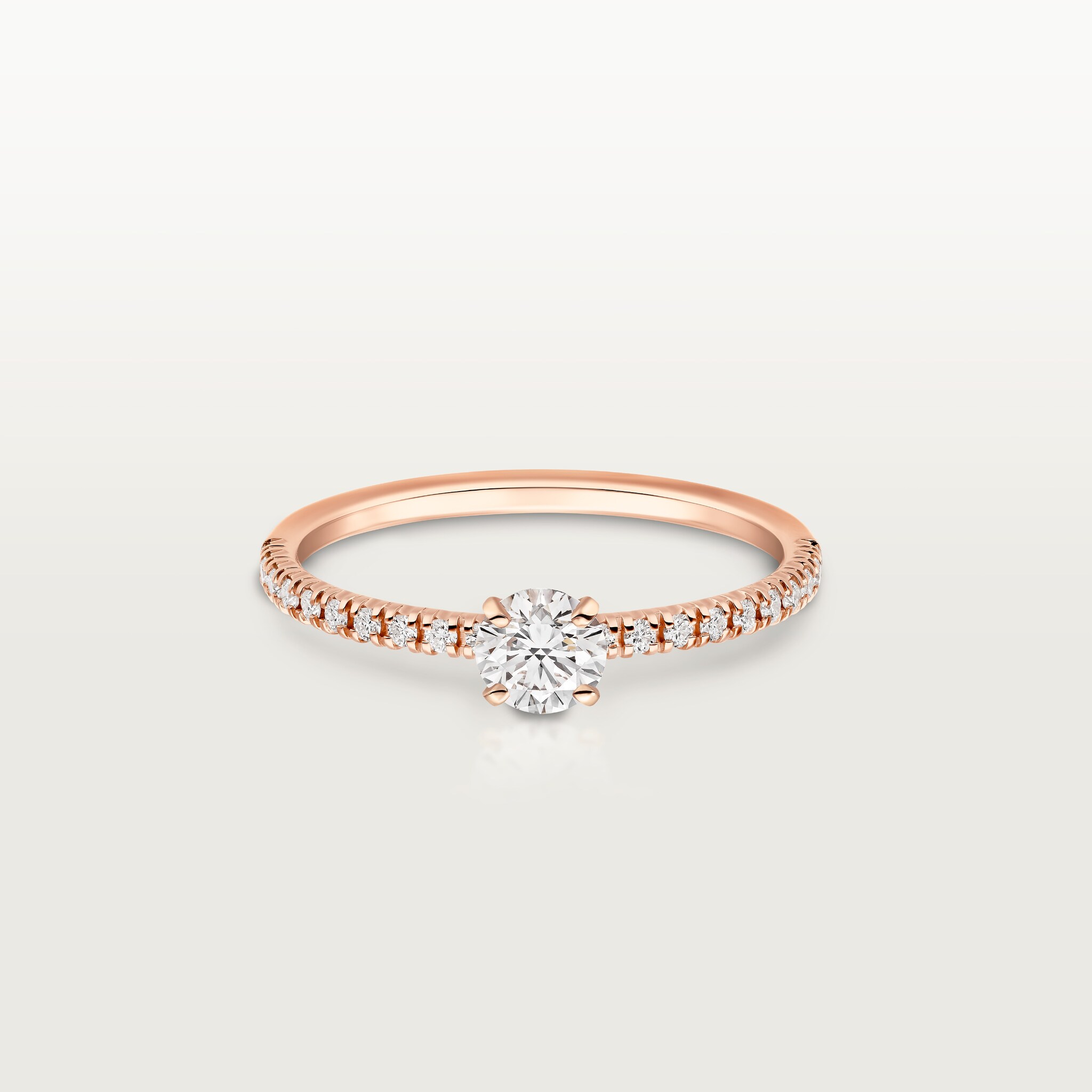 Etincelle de Cartier solitaire, brilliant-cut diamond, paved 