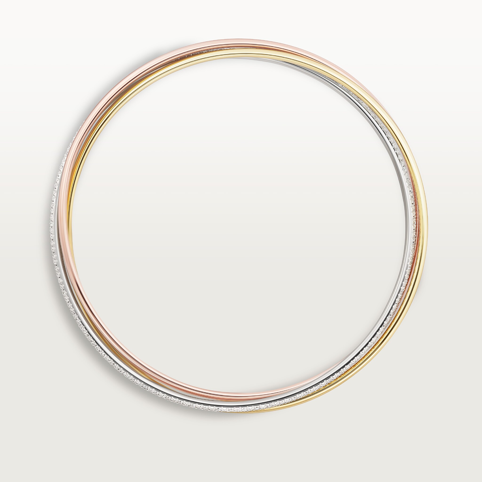 Trinity bracelet, small model, half-paved, image 6