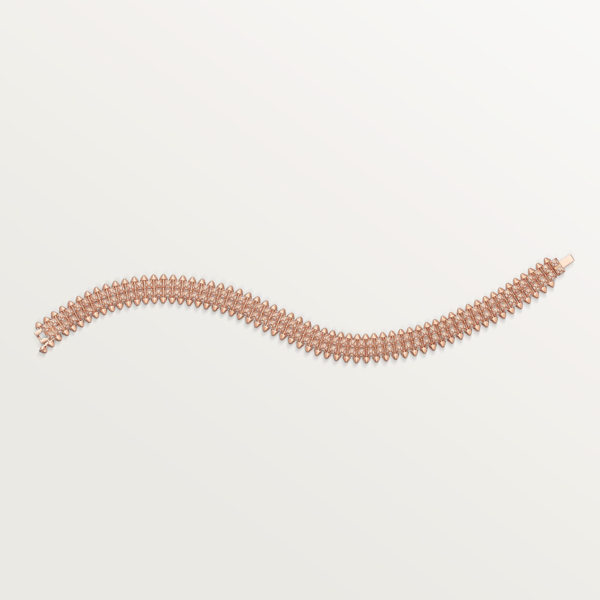 Clash de Cartier bracelet, flexible, double row, paved 