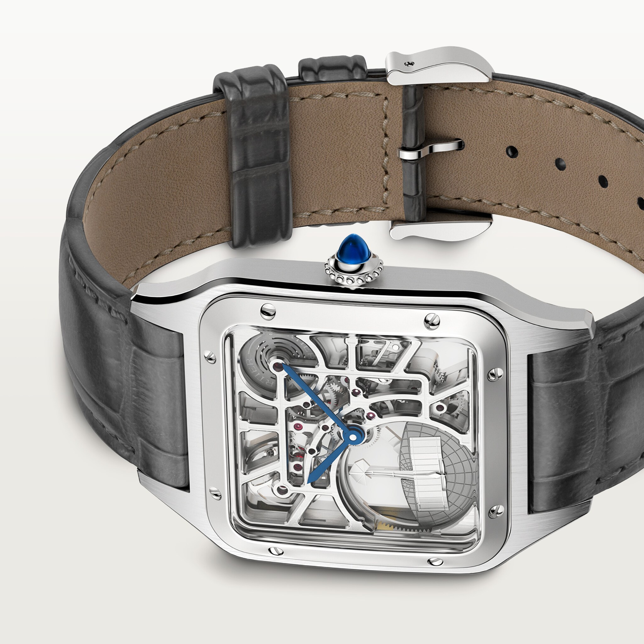 Santos-Dumont skeleton watch equipped with a micro-rotor, image 6