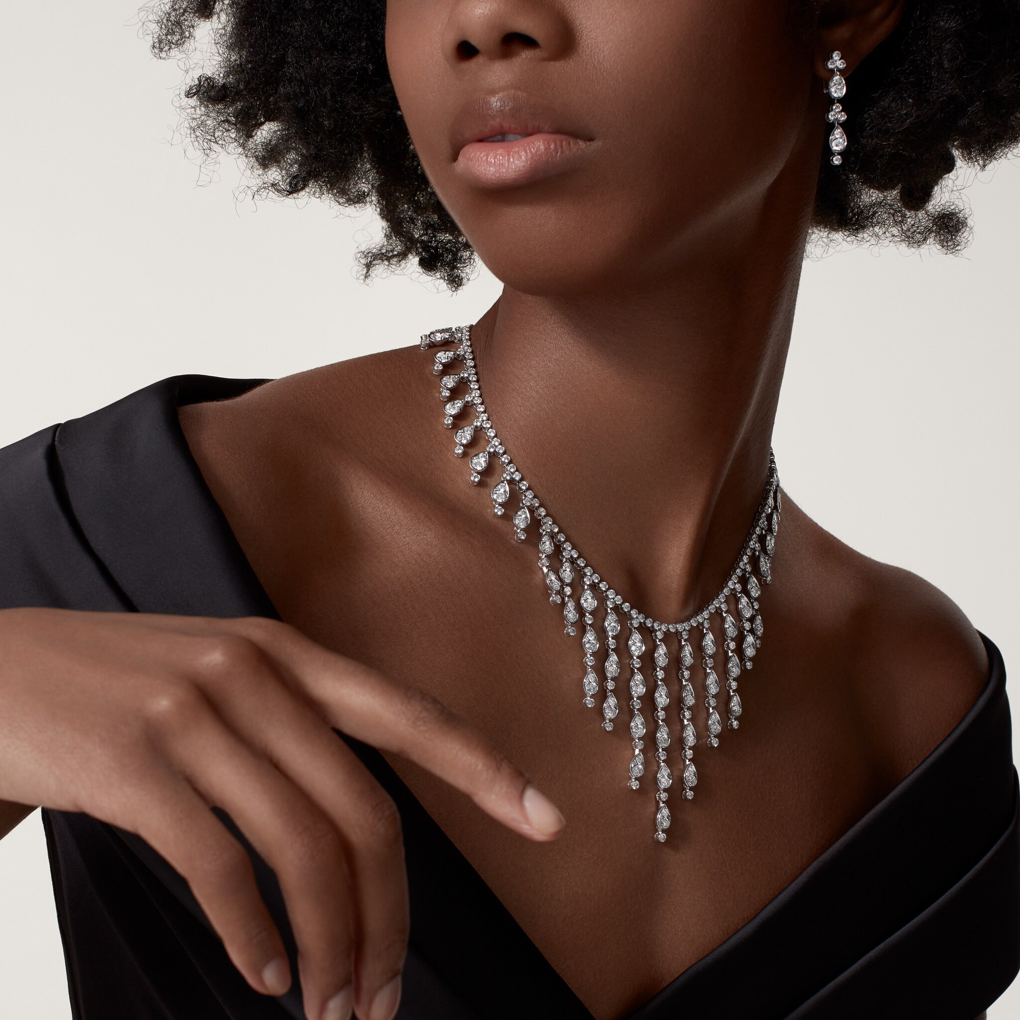 Pluie de Cartier necklace, diamonds, image 7