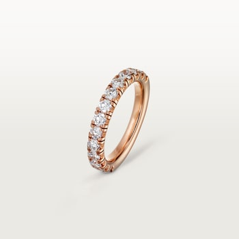 Etincelle de Cartier wedding band, 3.5 mm width, semi-paved Etincelle de Cartier wedding band, 3.5 mm width, semi-paved