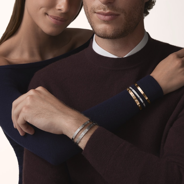 LOVE bracelet classic model brushed 4 diamonds Bracelets Cartier KWT