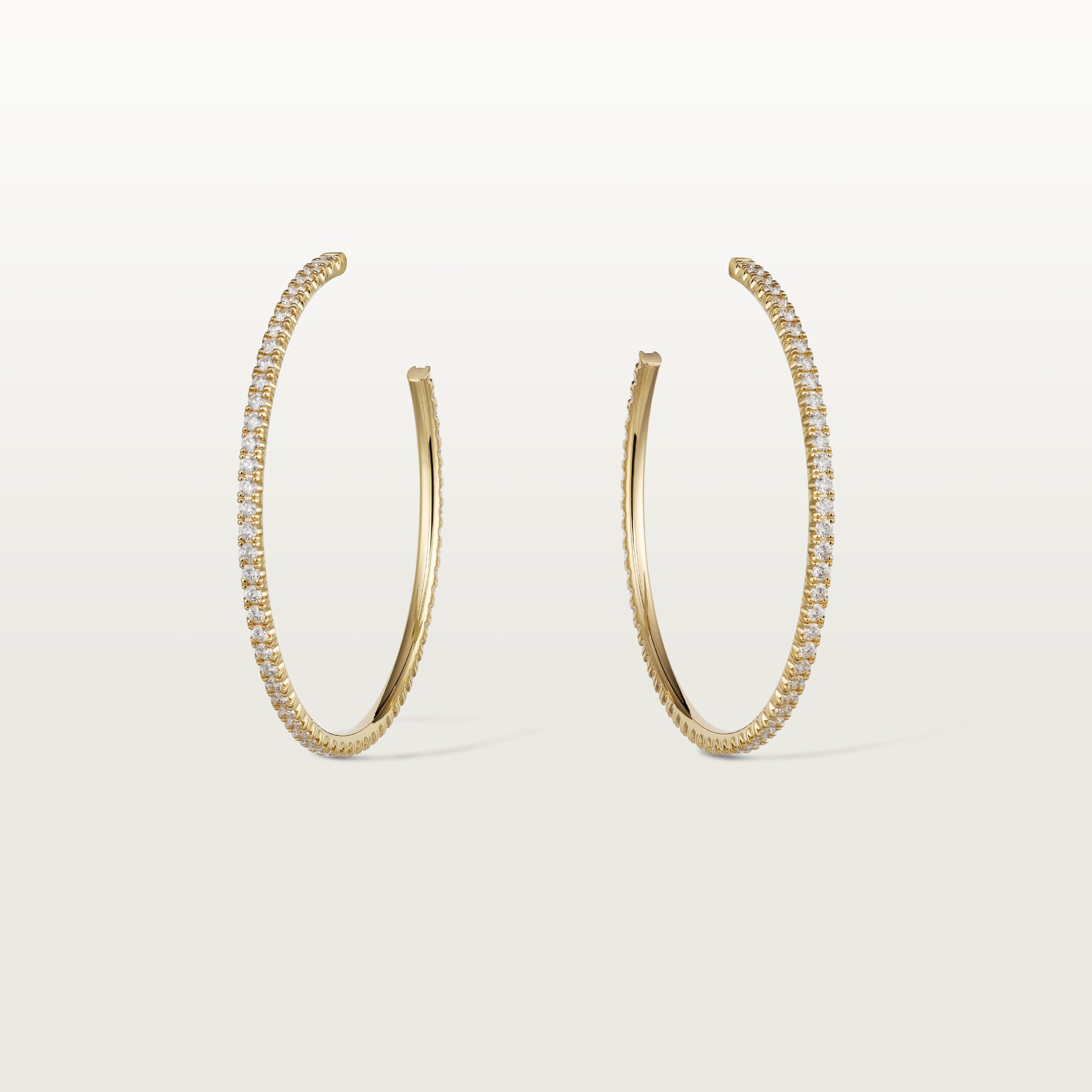Etincelle de Cartier hoop earrings, large model, paved