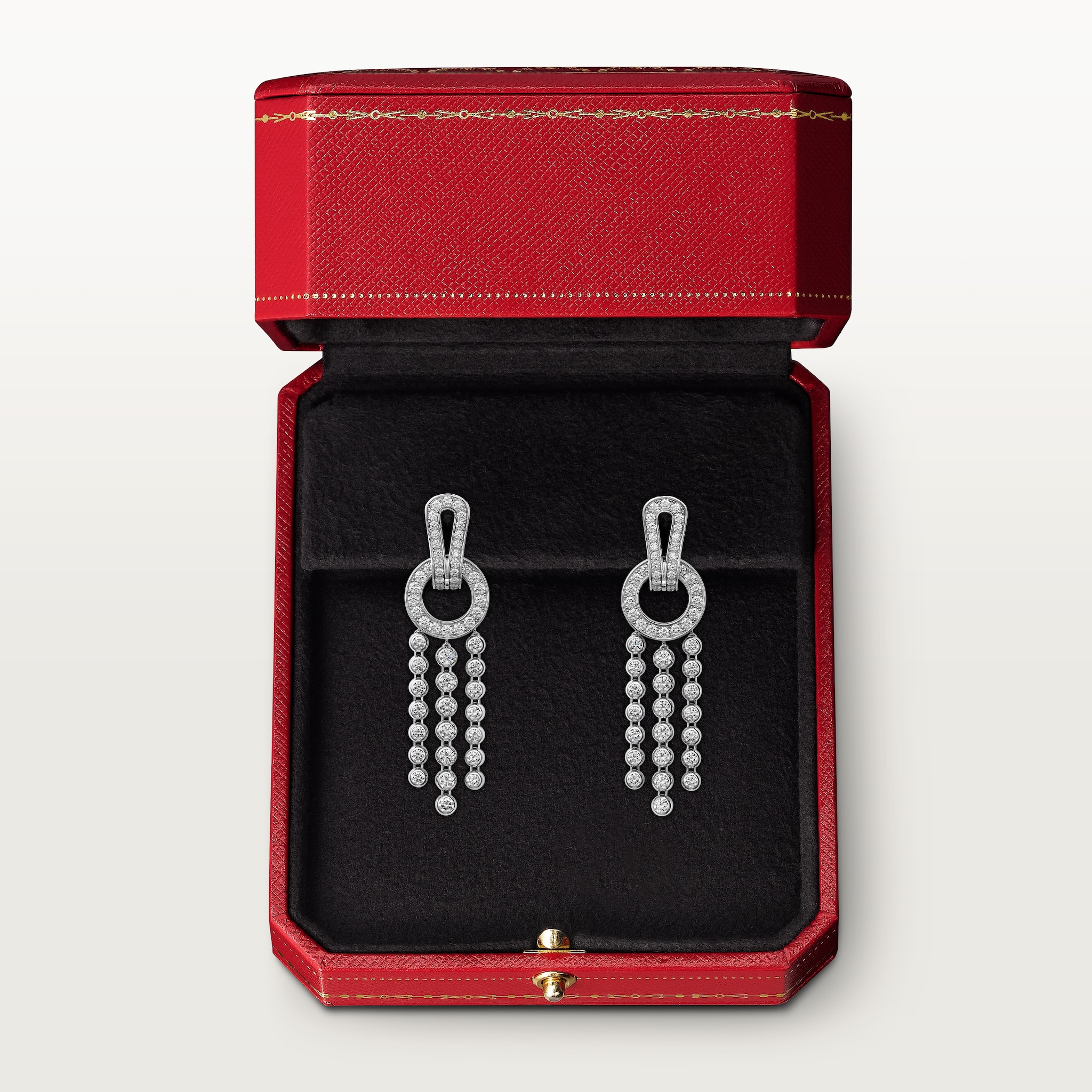 Agrafe earrings, brilliant-cut diamonds, paved, image 5