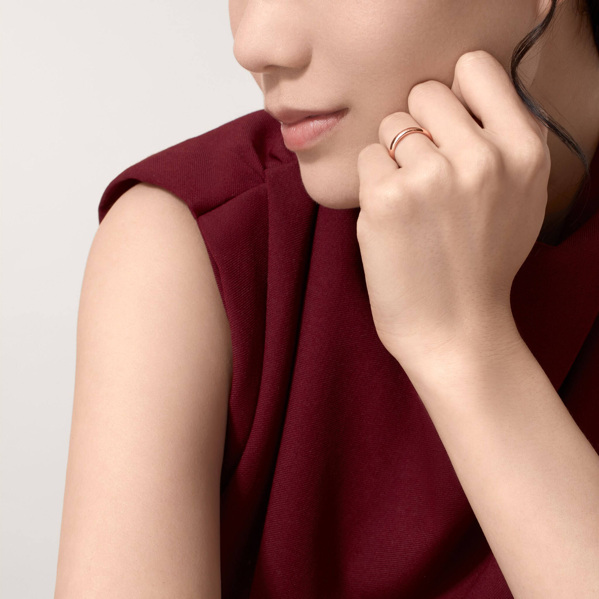 C de Cartier wedding band, 3 mm width