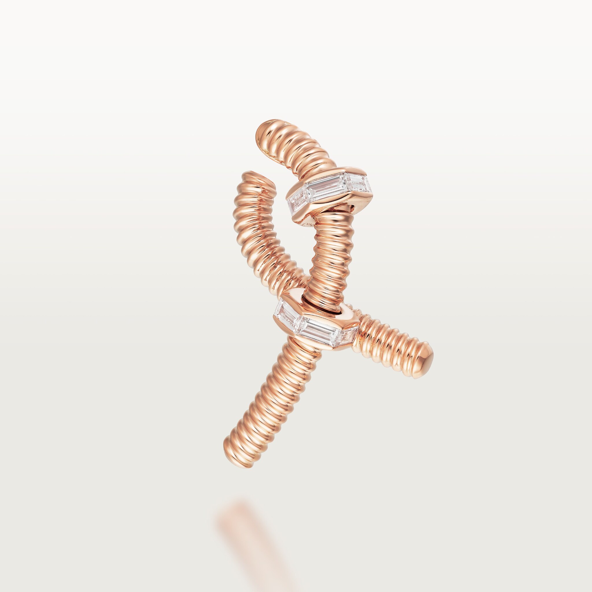 Ecrou de Cartier single right earring, diamonds