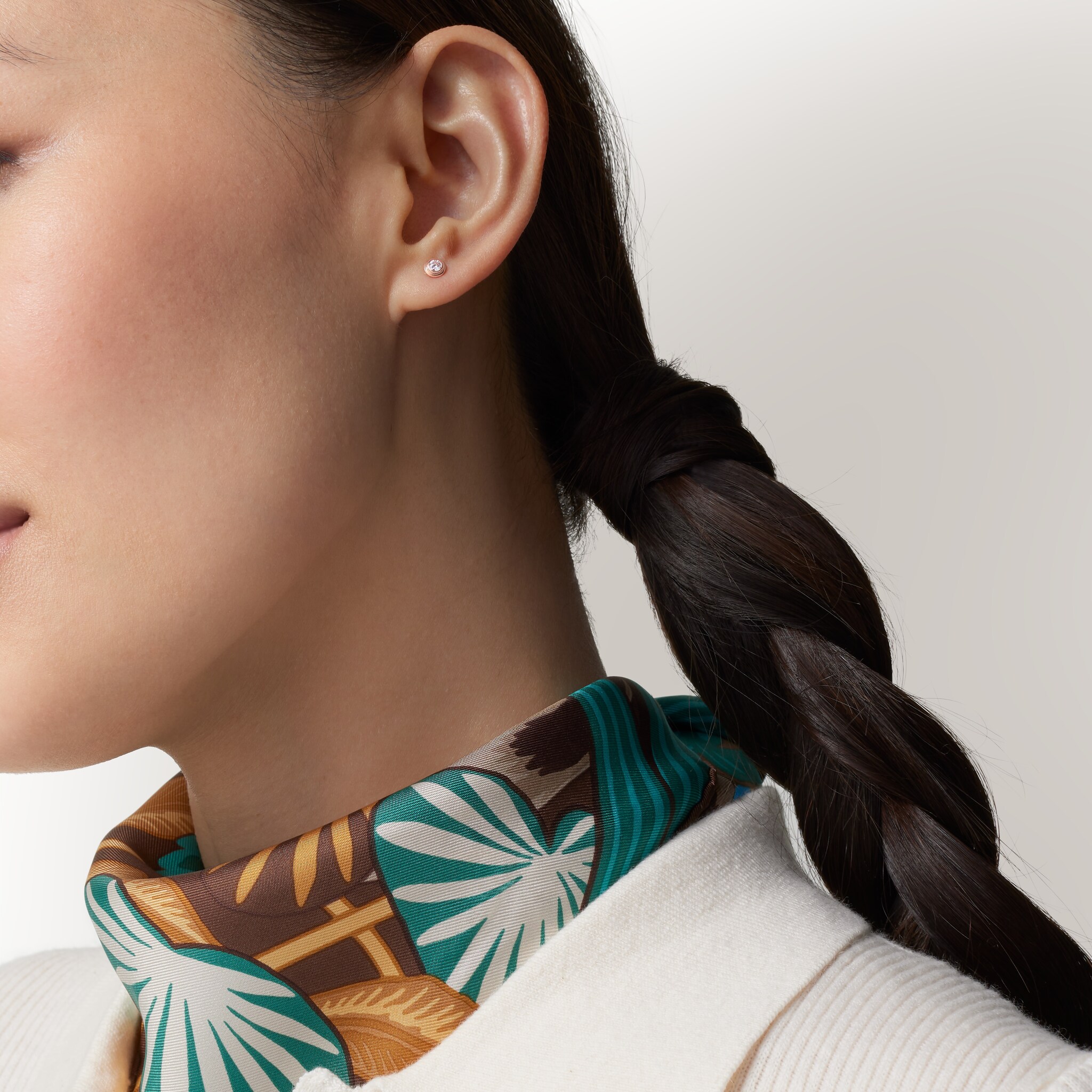 Cartier d'Amour stud earrings, 2 diamonds, small model