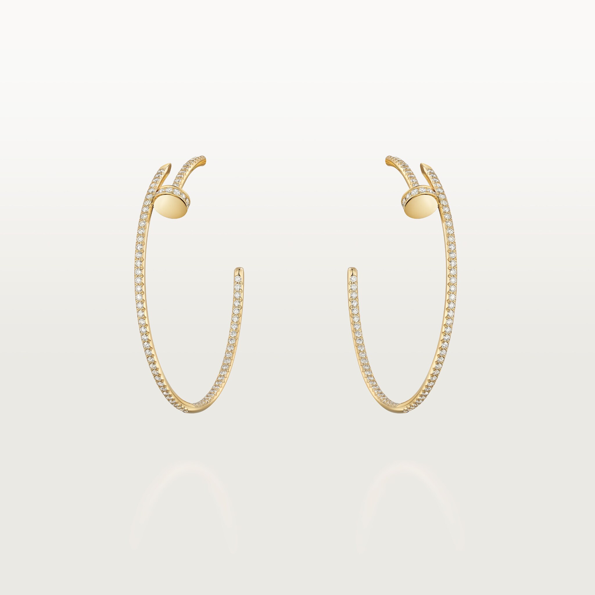 Juste un Clou hoop earrings, large model, paved