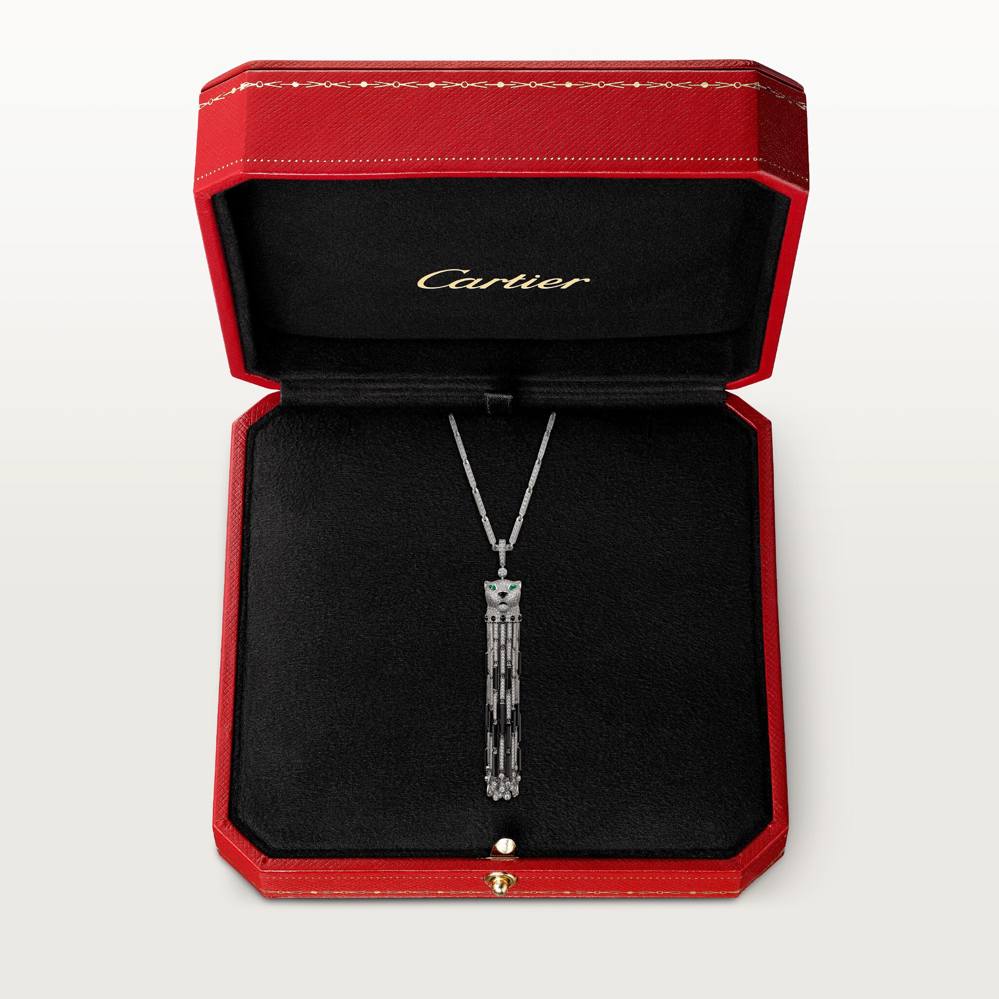 Panth&egrave;re de Cartier long necklace, onyx, multi-wear, large model, paved , image 5