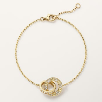 #LOVE# bracelet, on chain, paved #LOVE# bracelet, on chain, paved