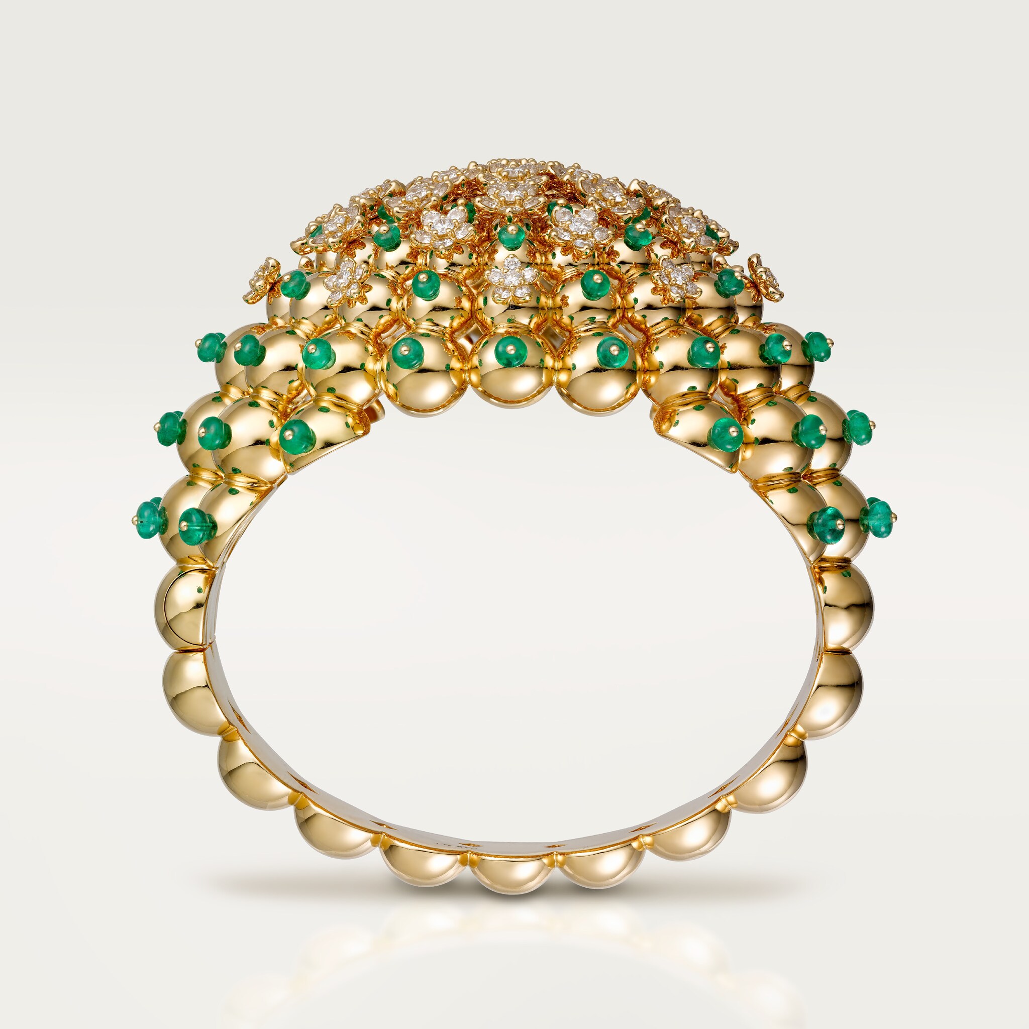 Cactus de Cartier bracelet, emerald beads, diamonds