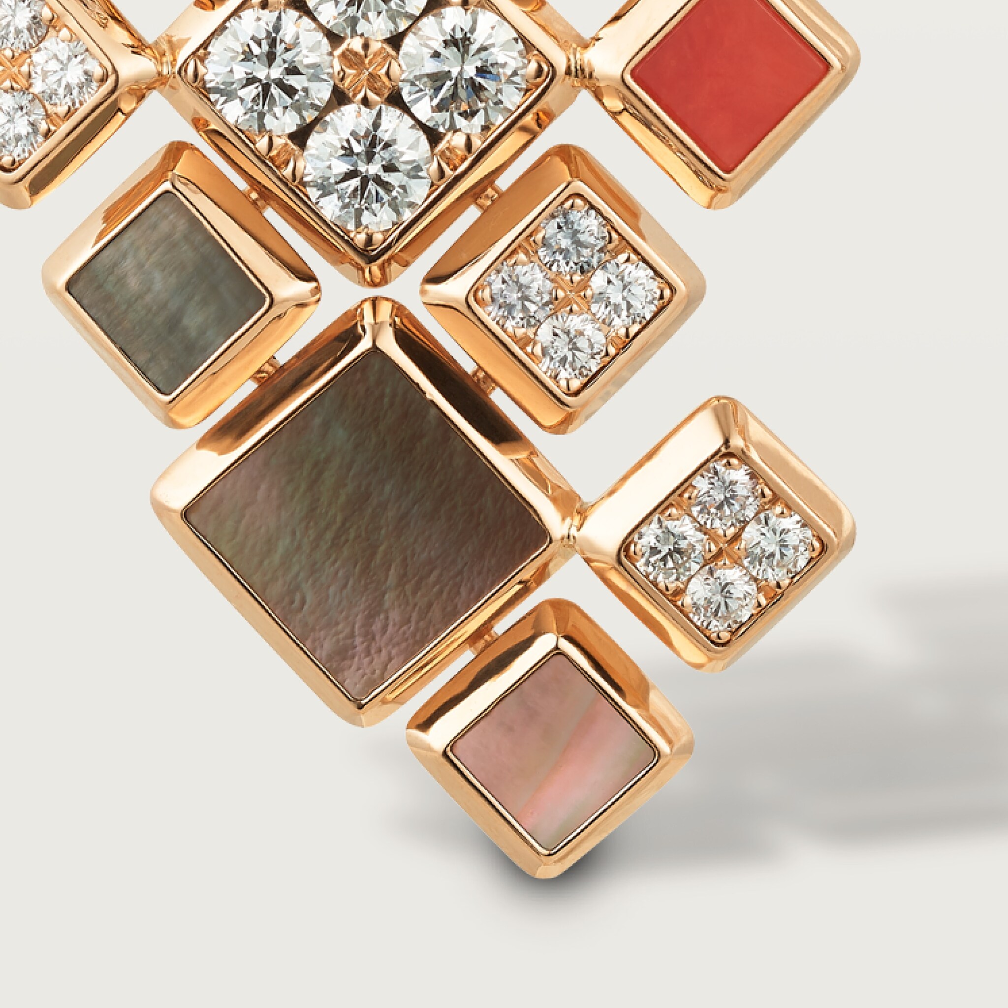 [Sur]naturel earrings, coral, paved, image 5