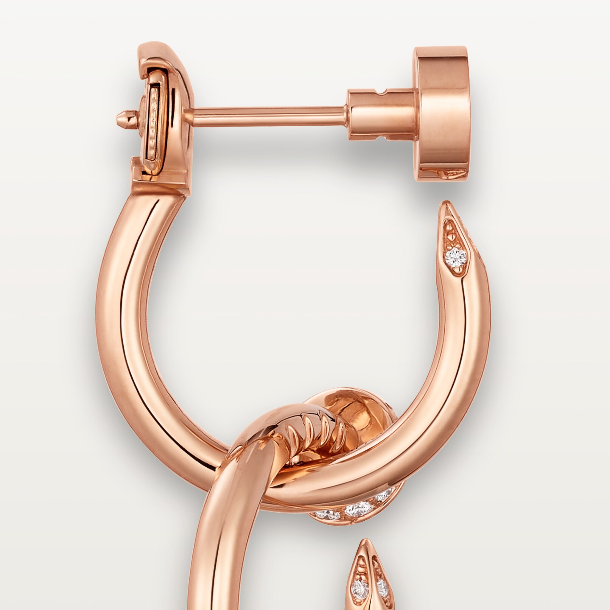 Juste un Clou earrings, double, diamonds, image 3