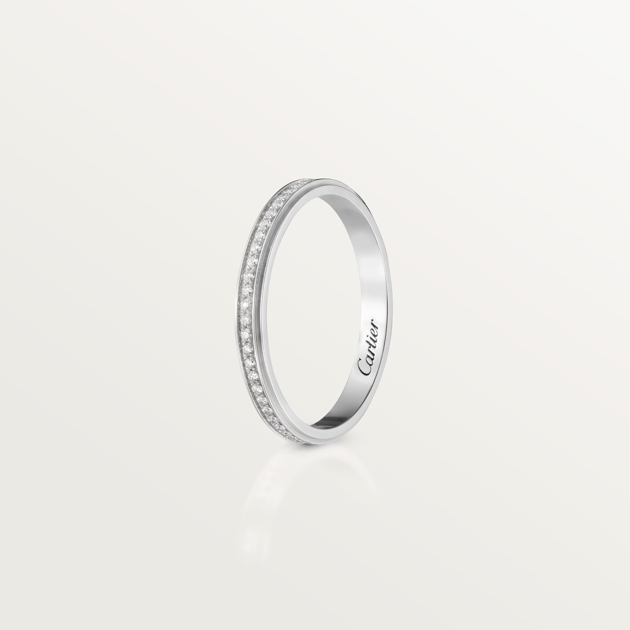 Cartier d'Amour wedding ring, 2.3 mm width, paved