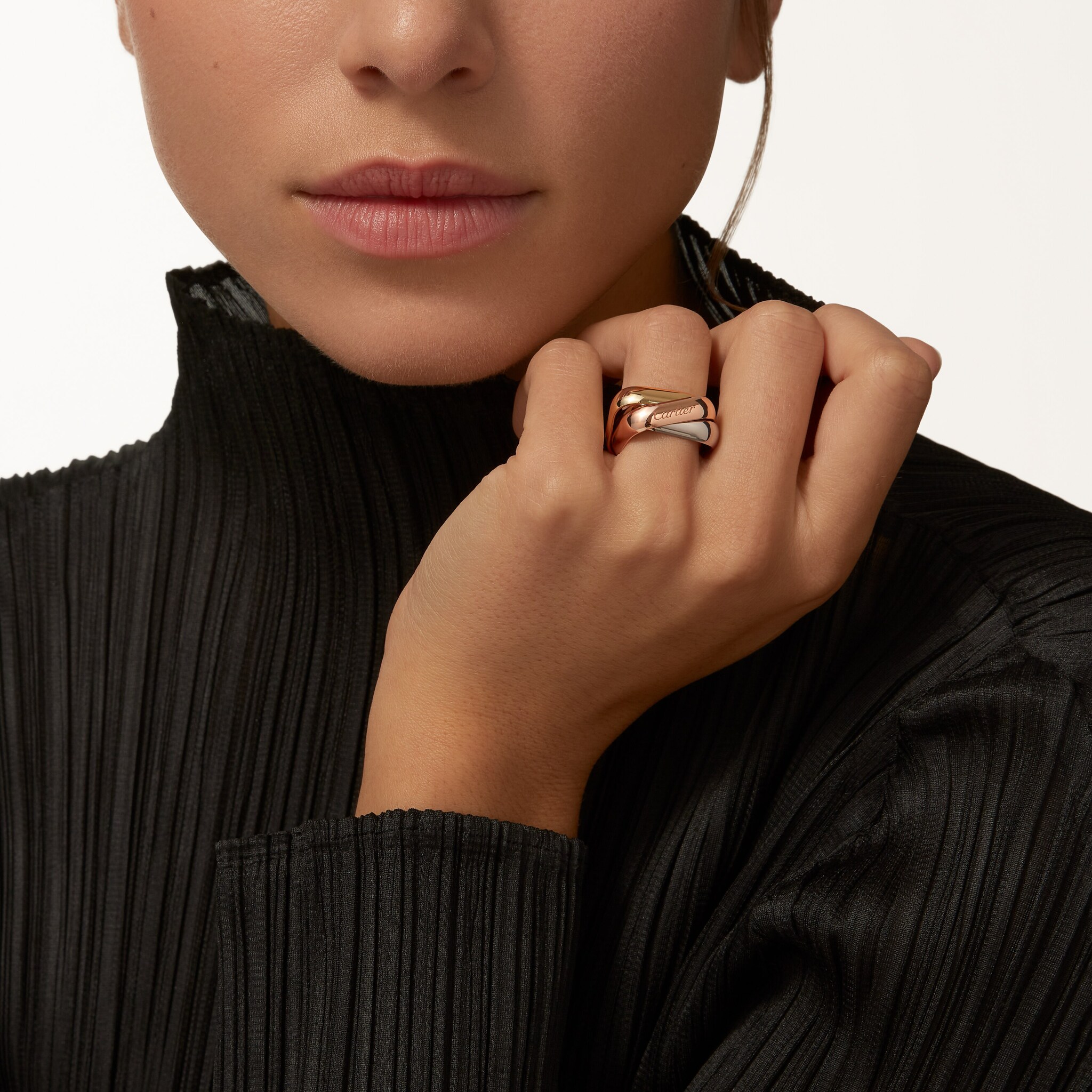 Trinity ring, cushion-shaped, large model