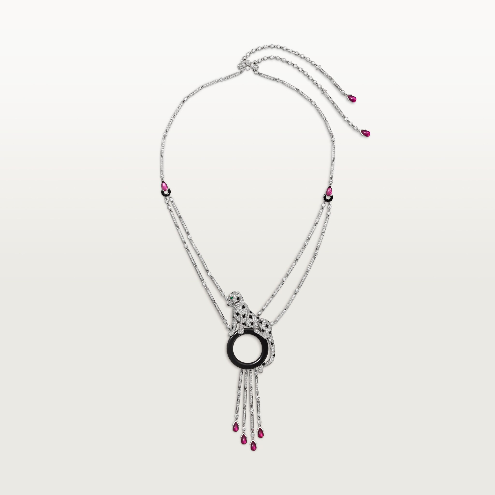 Panth&egrave;re de Cartier necklace, rubellite, paved 