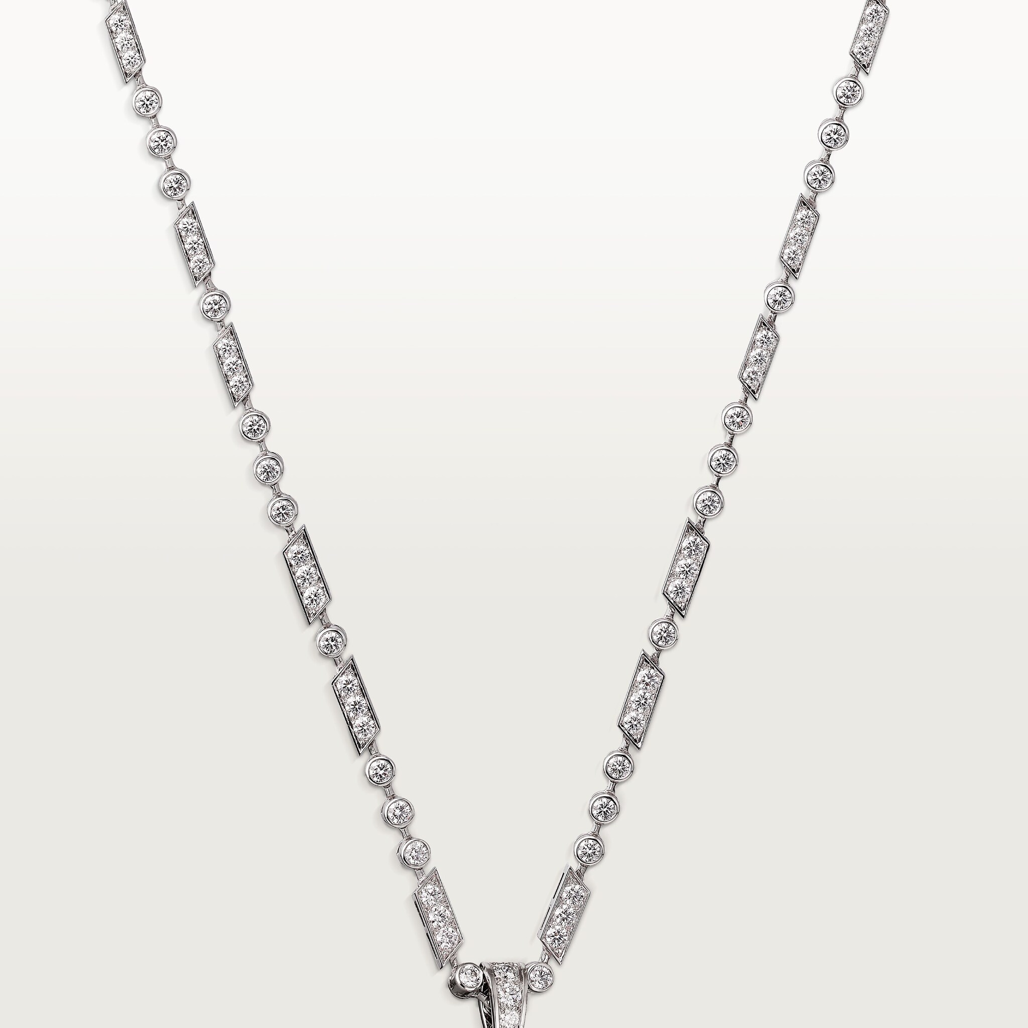 Panth&egrave;re de Cartier long necklace, large model, paved 