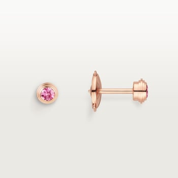 Cartier d'Amour stud earrings, 2 pink sapphires  Cartier d'Amour stud earrings, 2 pink sapphires