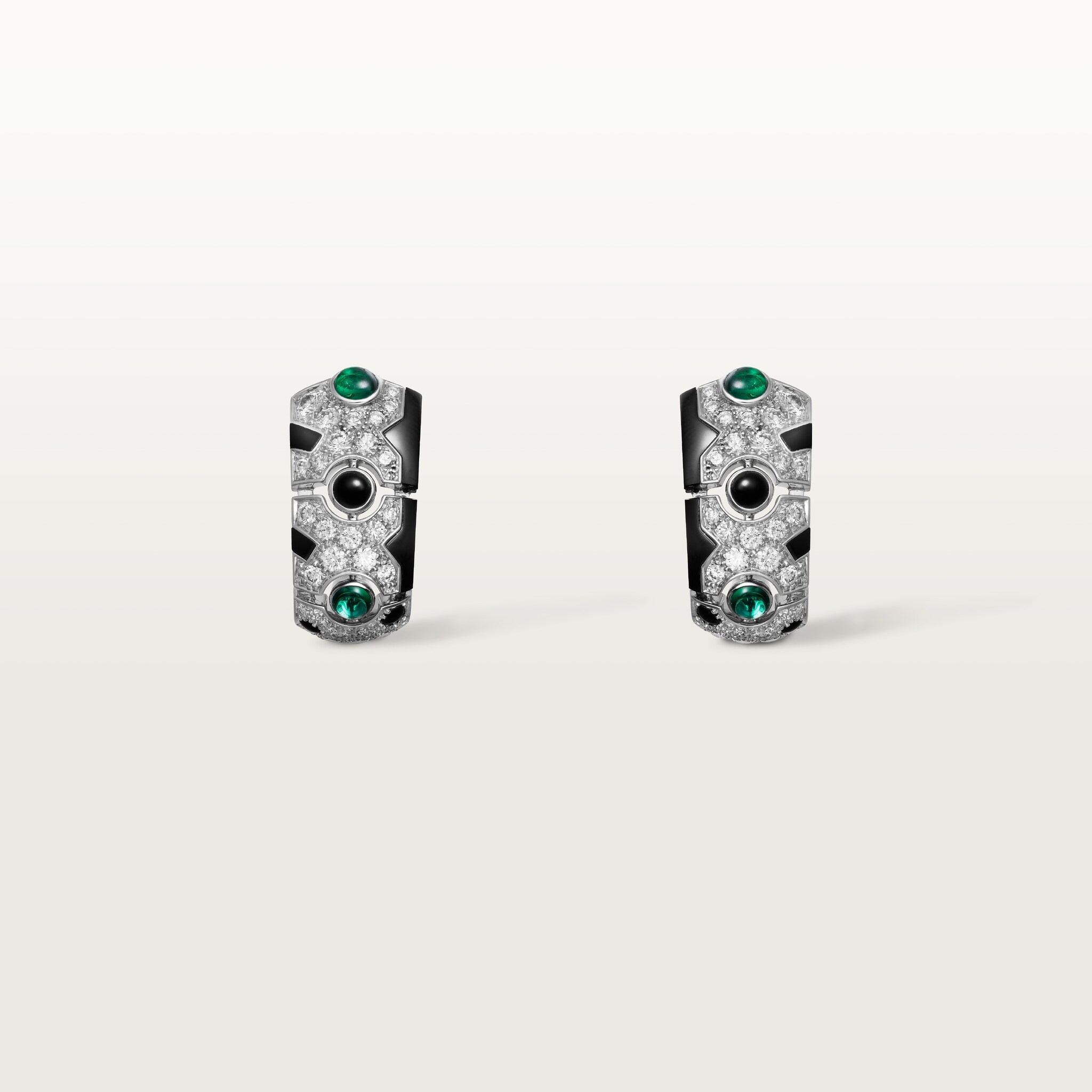 Panth&egrave;re de Cartier earrings, emeralds, paved